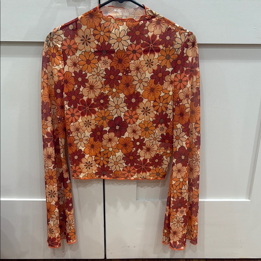 Floral Long Sleeve Women's Top
